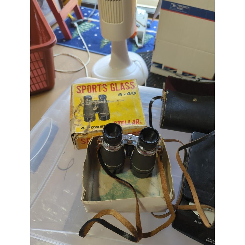 Vintage Stellar 4 Power #2102 Sport Glasses / Binoculars 4x40 Field Glasses
